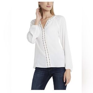 Vince Camuto white studded blouse - size M